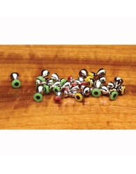 Hareline Dubbin Pseudo Eyes in Yellow and Nickel